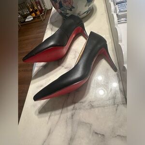 Authentic Christian Louboutin Black Leather Heels